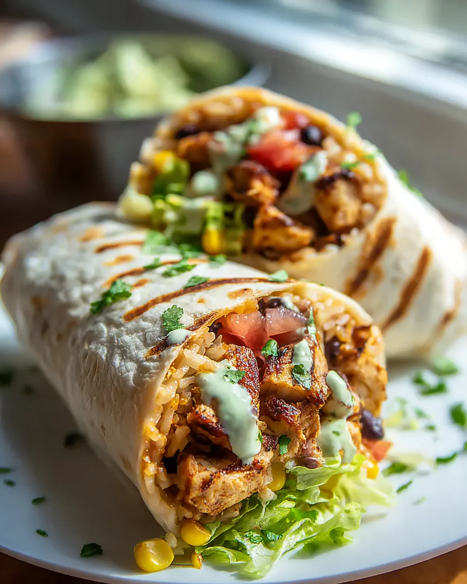 Chipotle Ranch Grilled Chicken Burrito