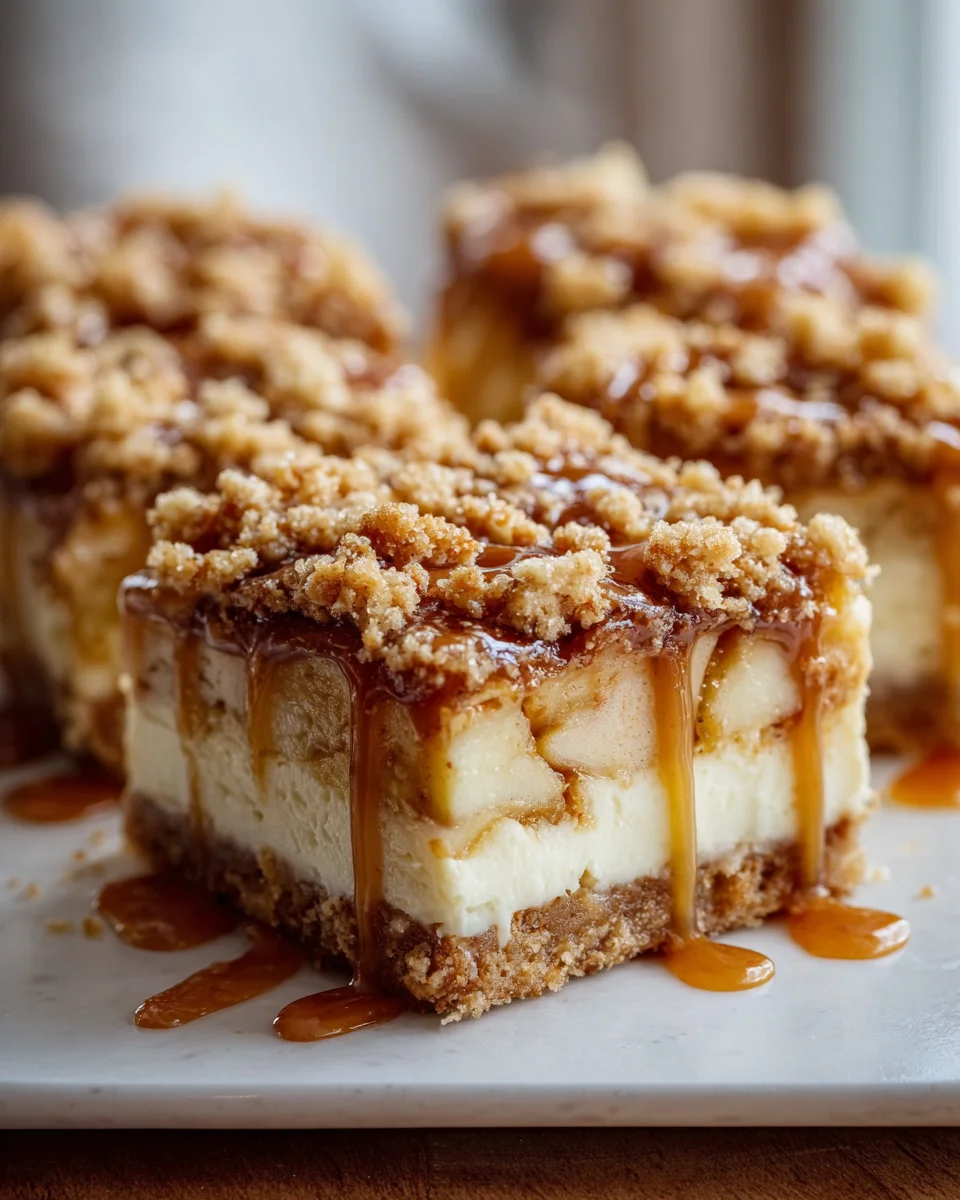 Caramel Apple Cheesecake Bars
