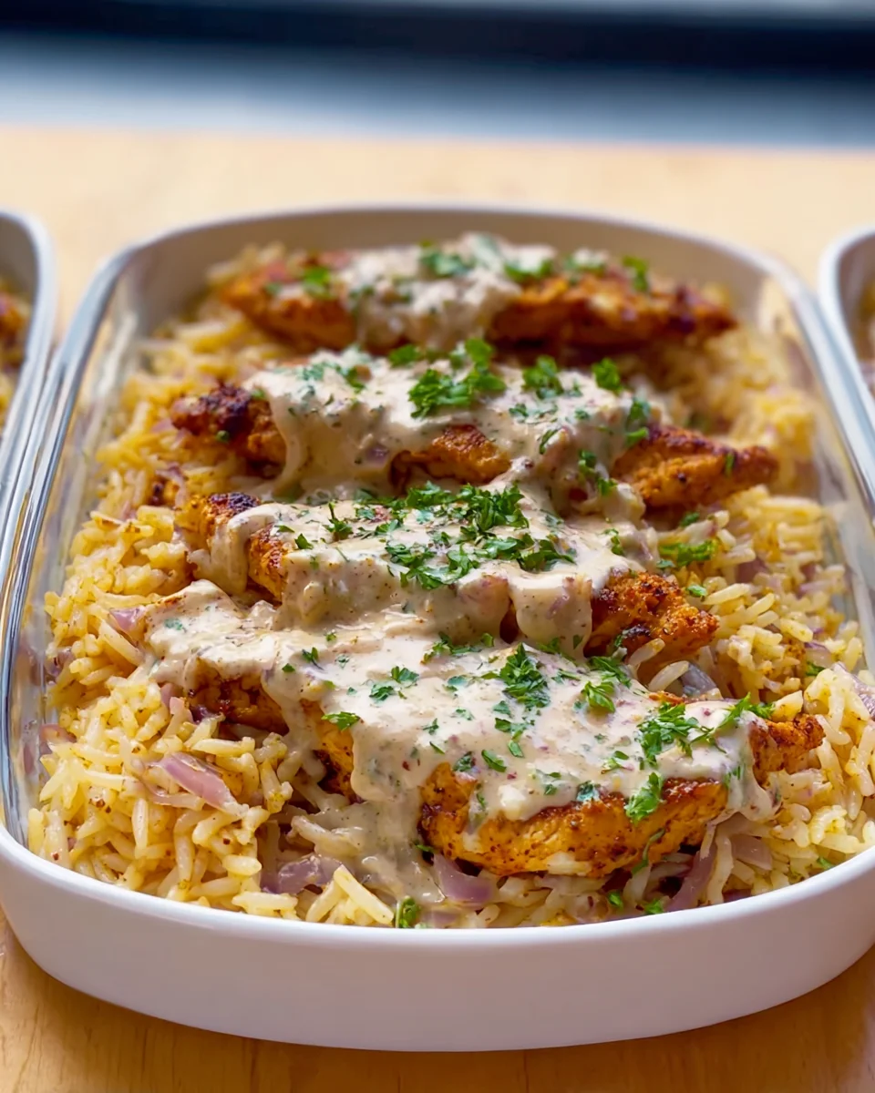 High Protein Creamy Cajun Chicken Rice - Flavorful & Easy!