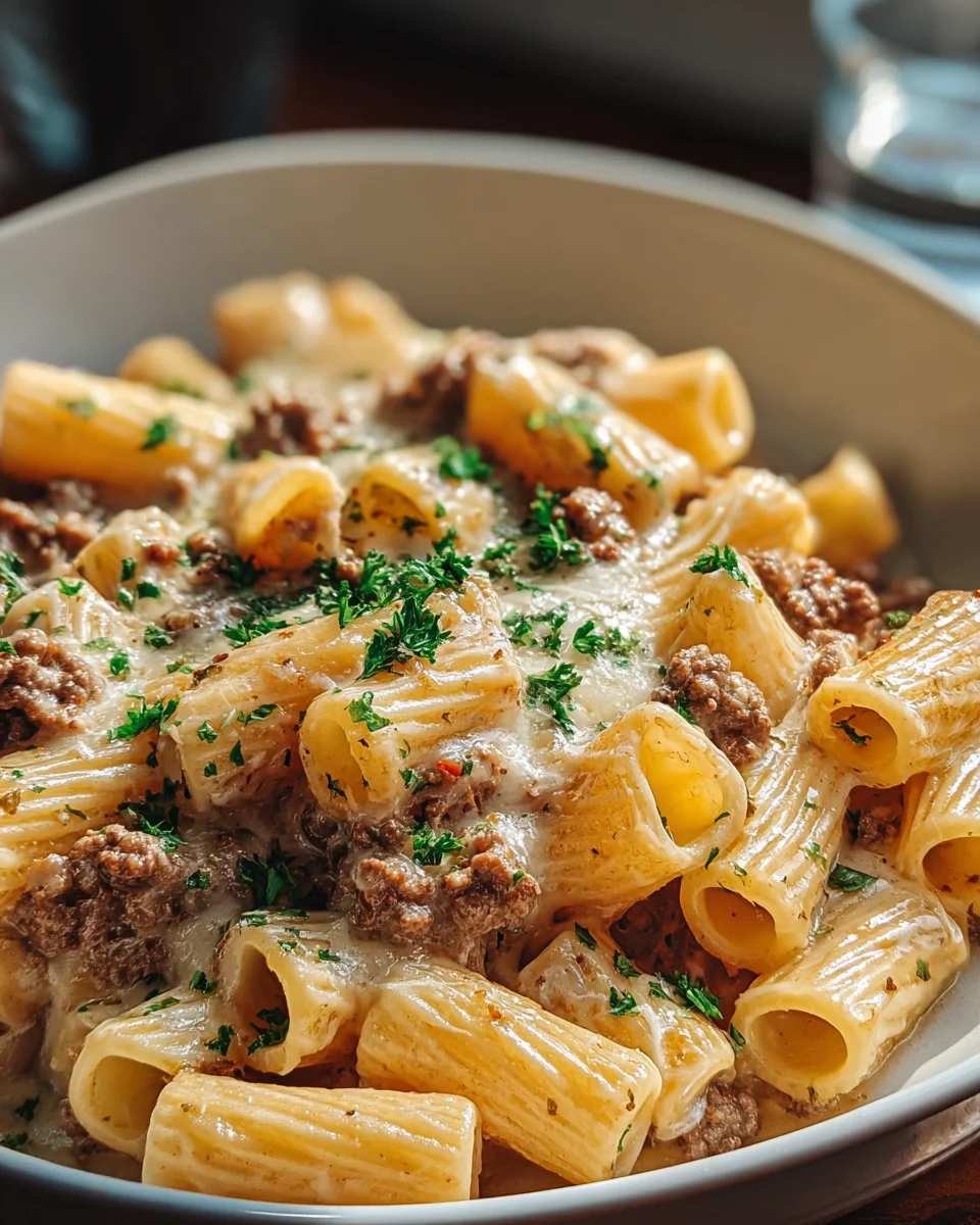 Creamy Parmesan Beef Rigatoni: A Comforting Pasta Delight
