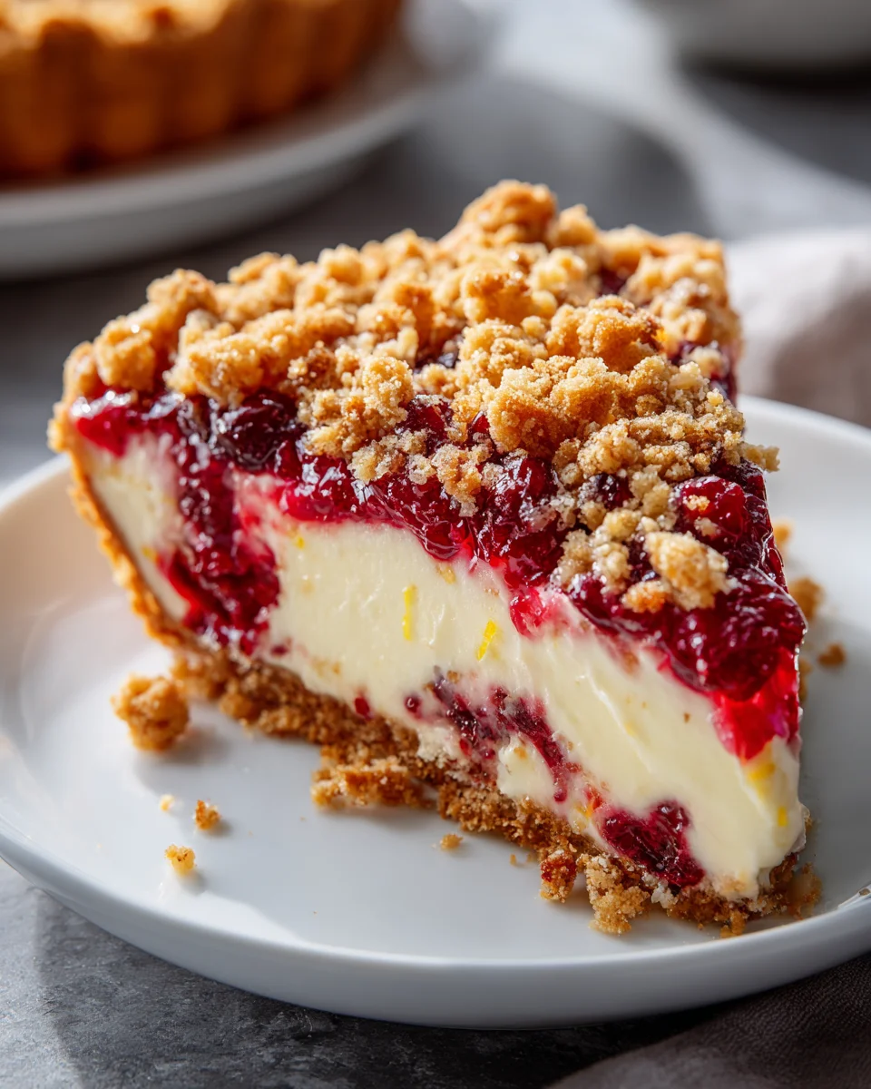 Crave-Worthy Cranberry Cream Cheese Crumble Pie Recipe