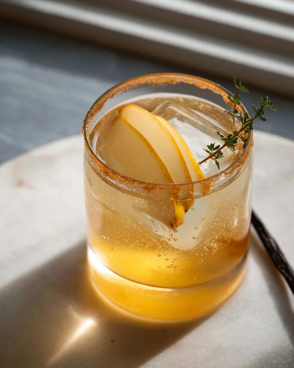 Sparkling Vanilla Pear Mocktail: Celebrate Fall Flavors!