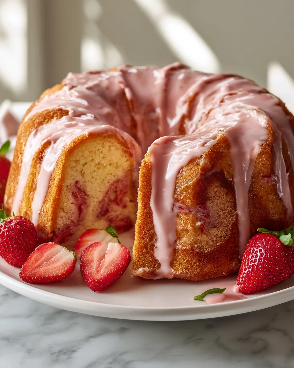 Indulge in Strawberry Milkshake Pound Cake - A Must-Try!