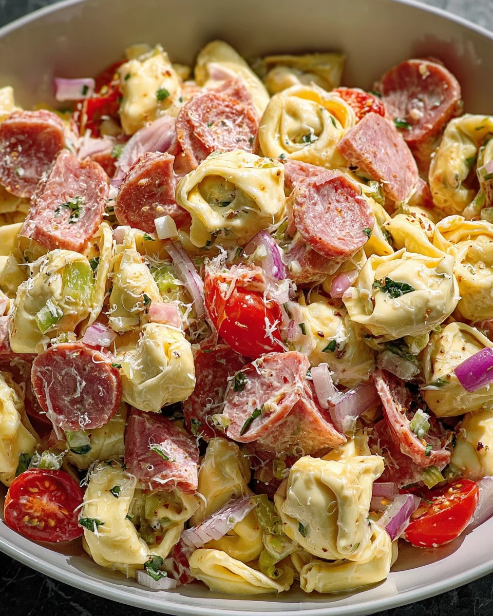 Italian Grinder Tortellini Pasta Salad