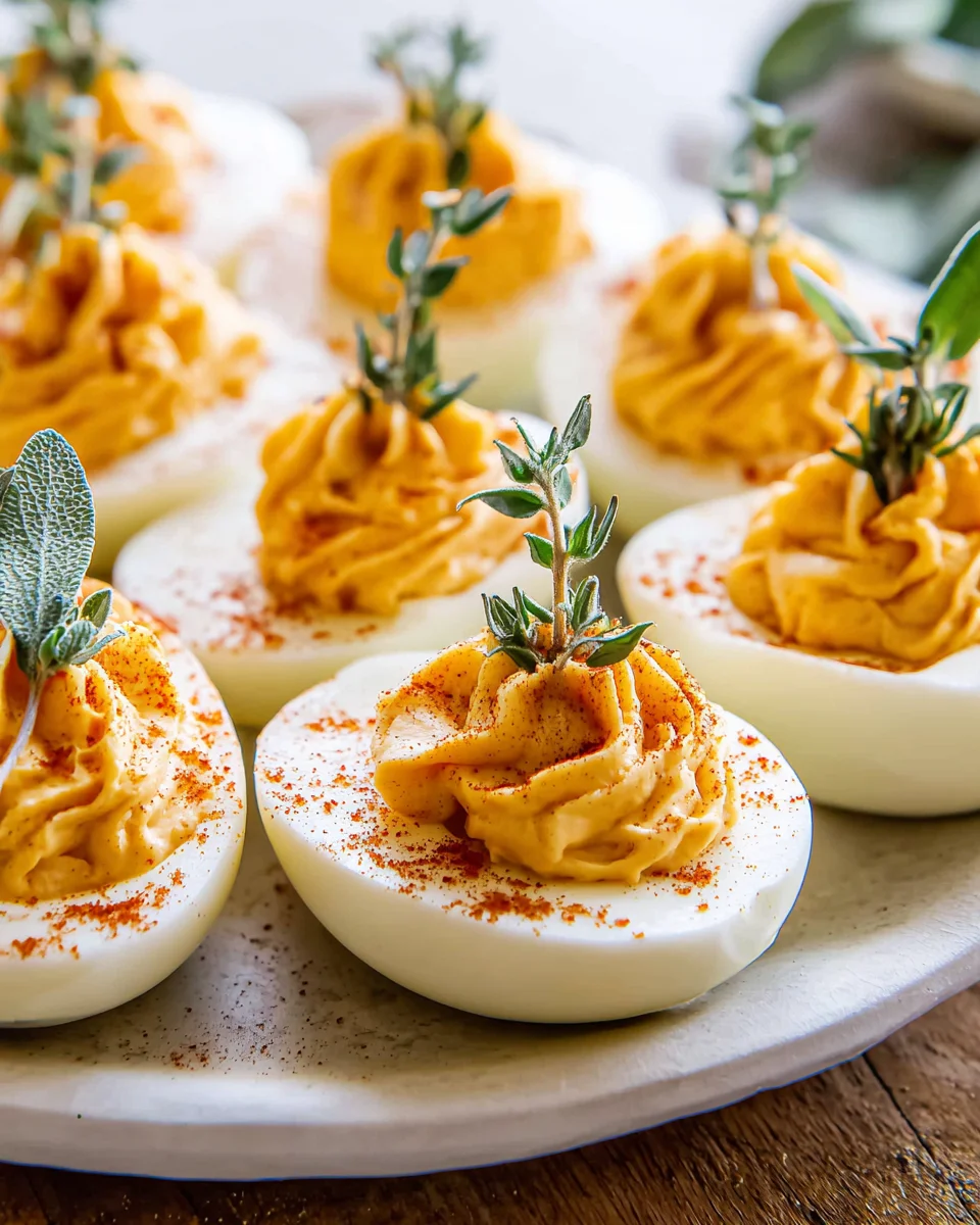Thanksgiving Deviled Eggs