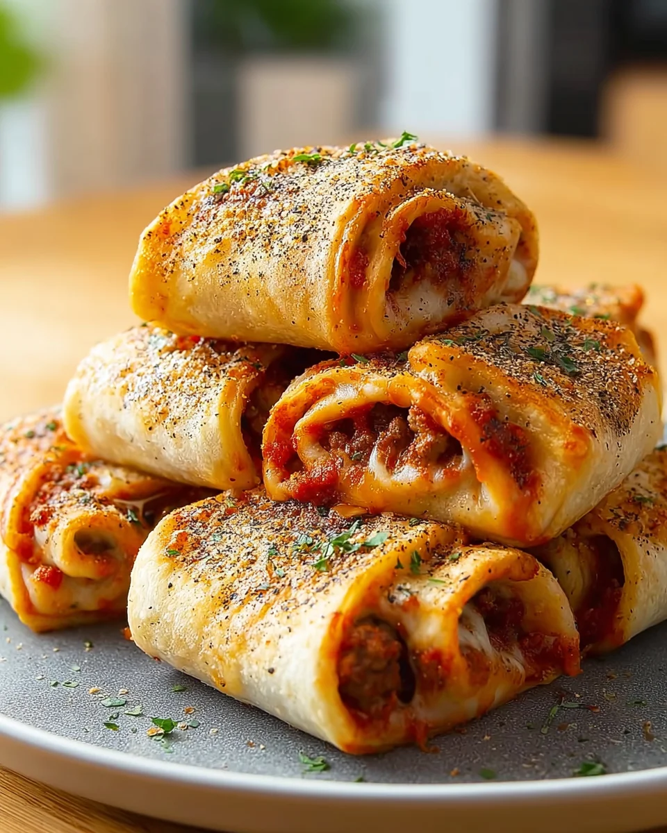 Irresistible High Protein Beef Pepperoni Pizza Rolls