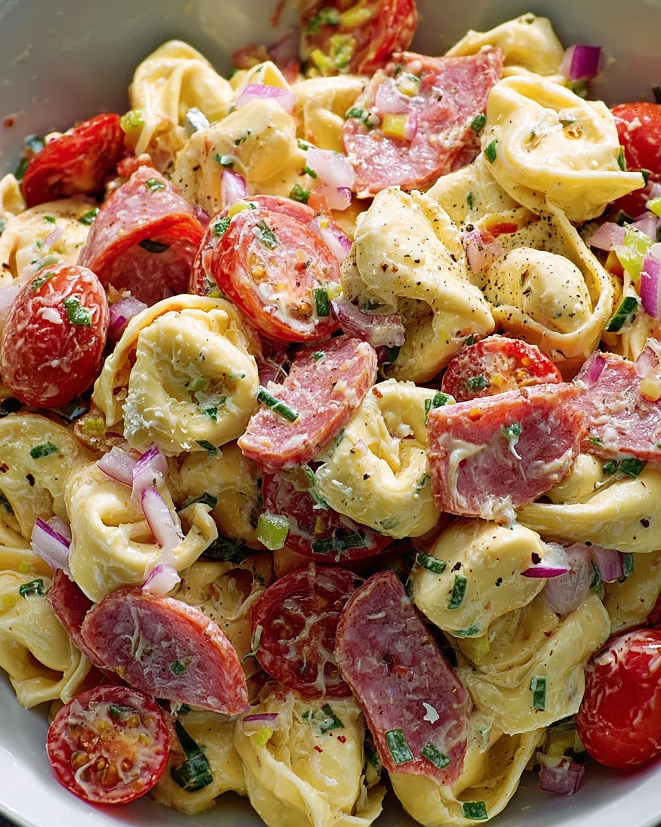 Delicious Italian Grinder Tortellini Pasta Salad Recipe!