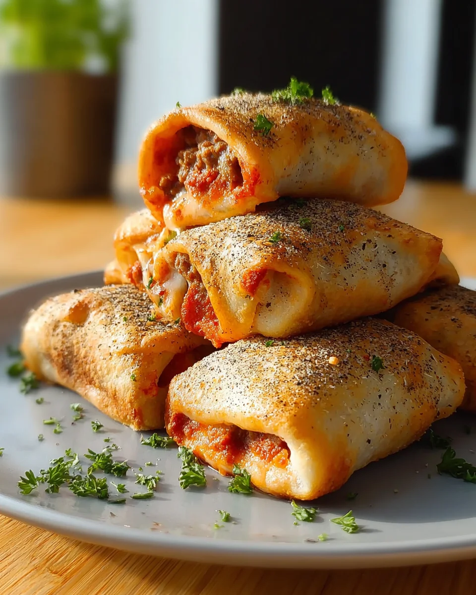 Irresistible High Protein Beef Pepperoni Pizza Rolls Recipe