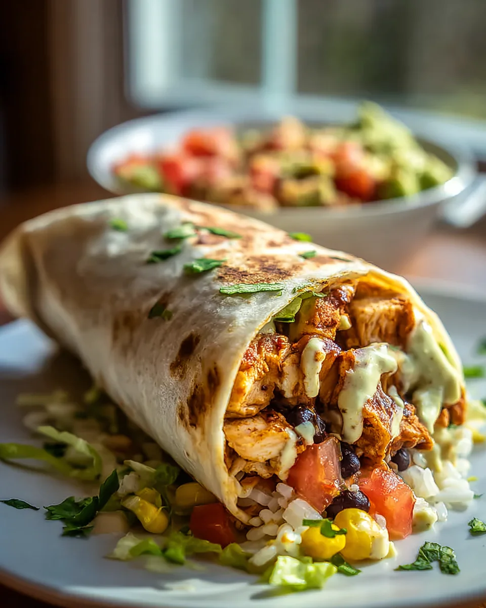 Savory Chipotle Ranch Grilled Chicken Burrito Recipe Delight!