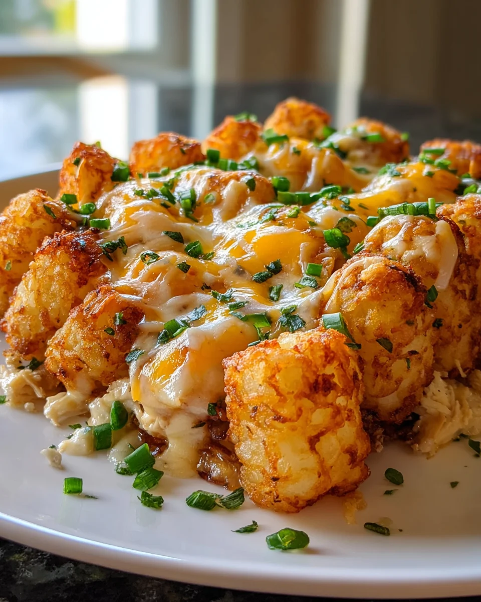 Cheddar Ranch Chicken Tater Tot Bake: Easy Comfort Food Delight