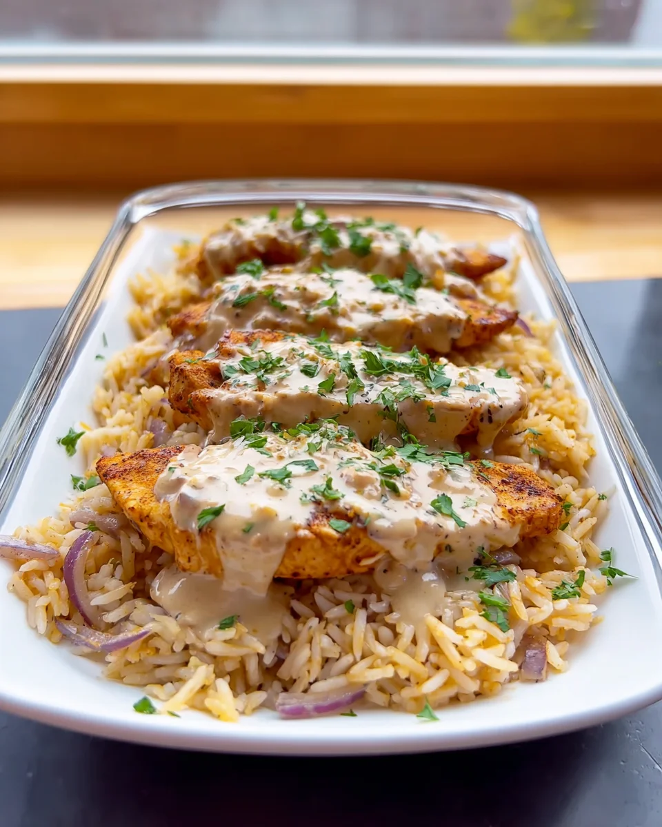 High Protein Creamy Cajun Chicken Rice - Flavorful & Easy!