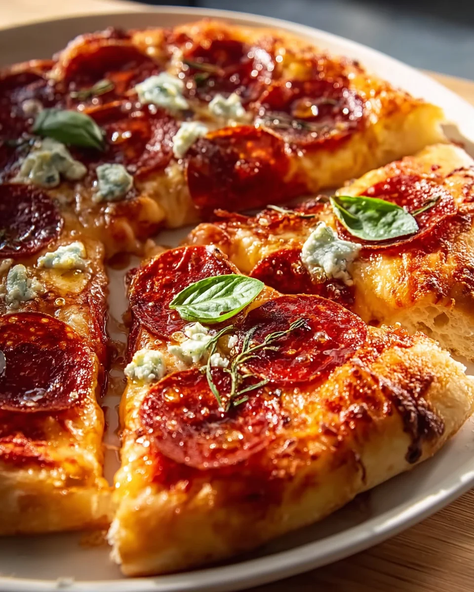 Hot Honey Beef Pepperoni Pizza: Sweet & Spicy Delight!