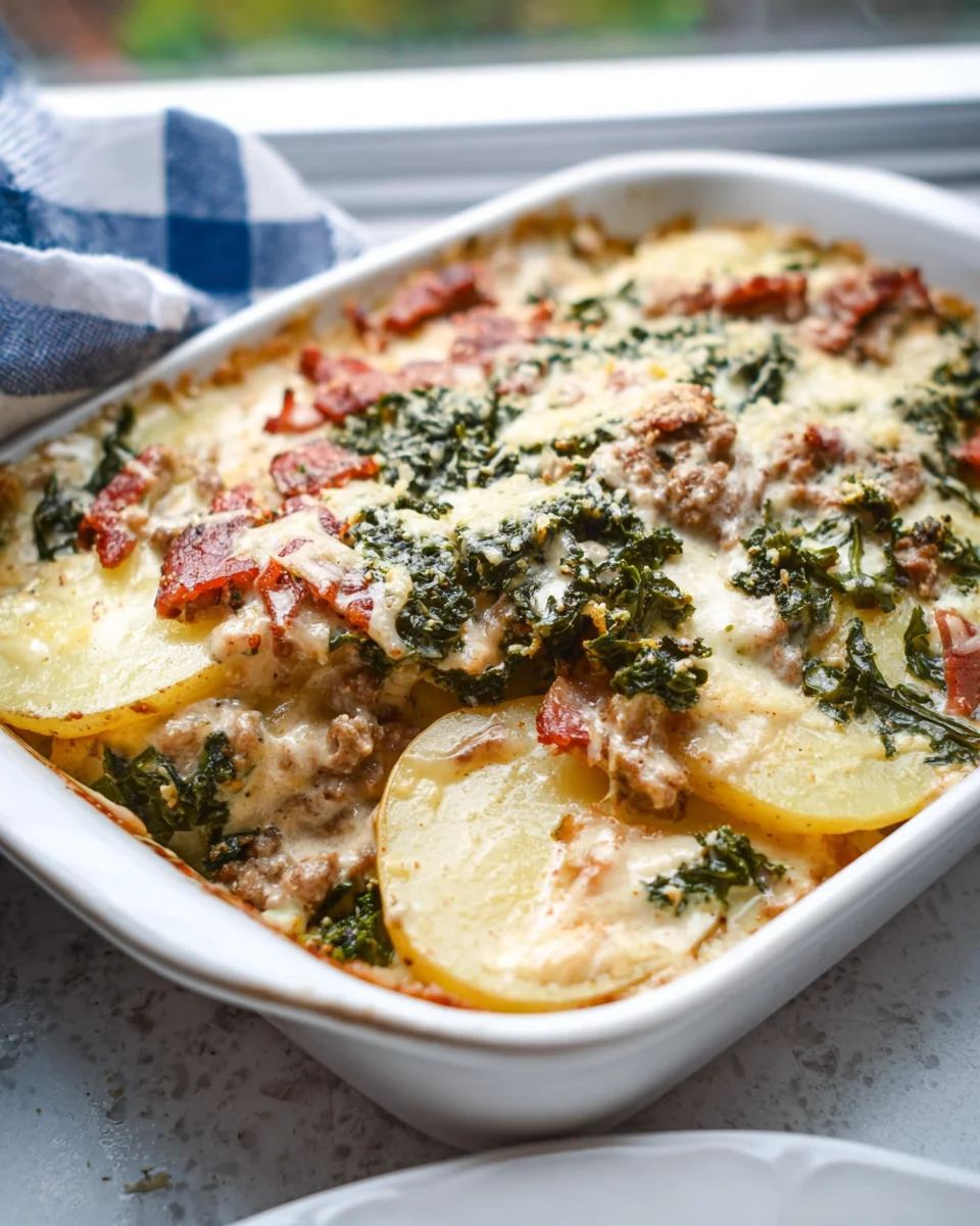 Delicious Zuppa Toscana Casserole with Beef & Healthy Twist
