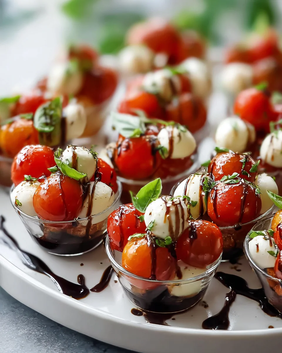 Festive Mini Caprese Salad Cups for a Merry Christmas!