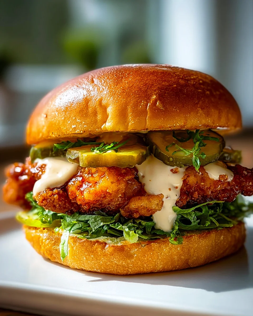 Best Spicy Chicken Sandwich with Creamy Sauce Recipe