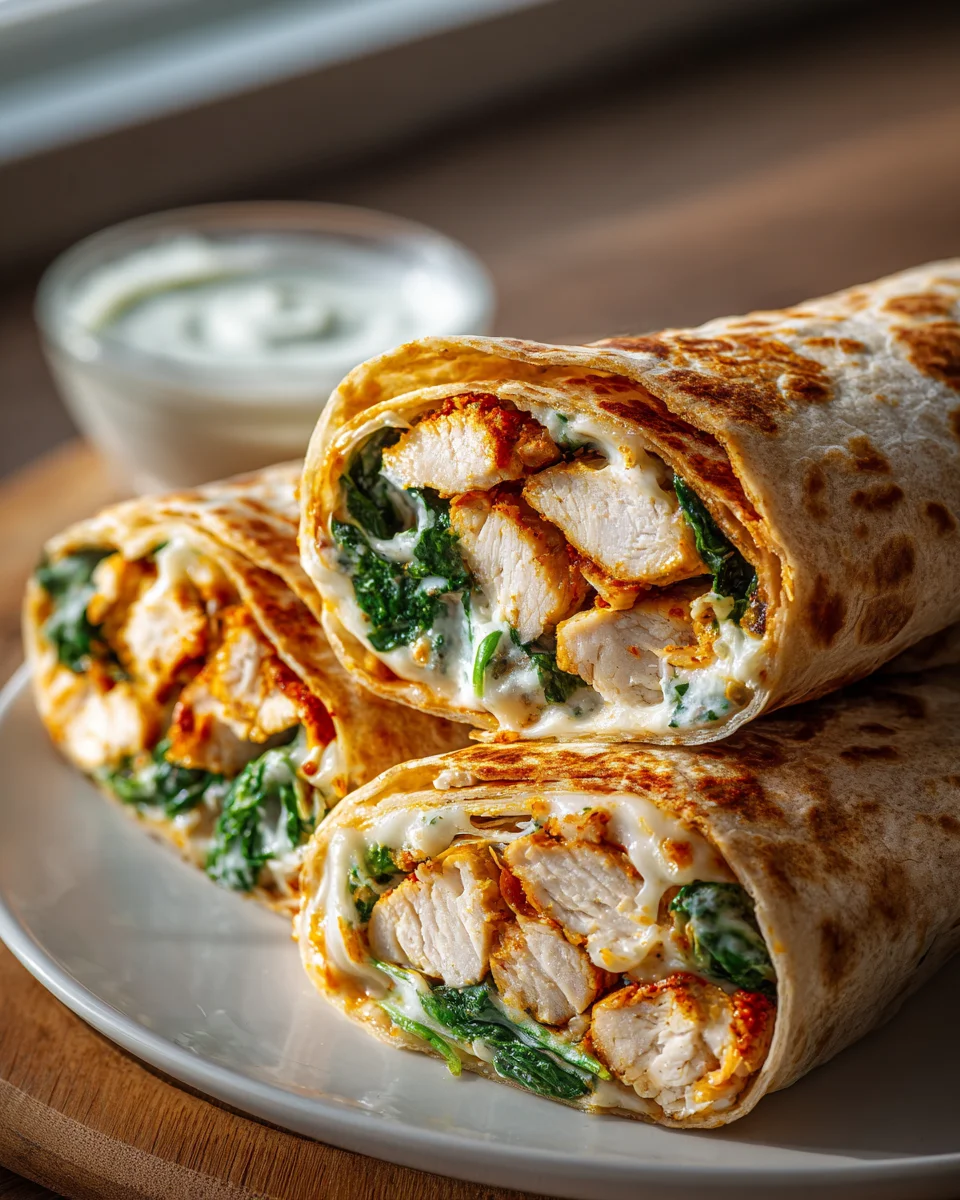 Crispy Air Fryer Chicken Mozzarella Wraps