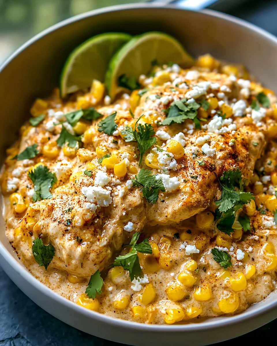 Slow Cooker Street Corn Chicken