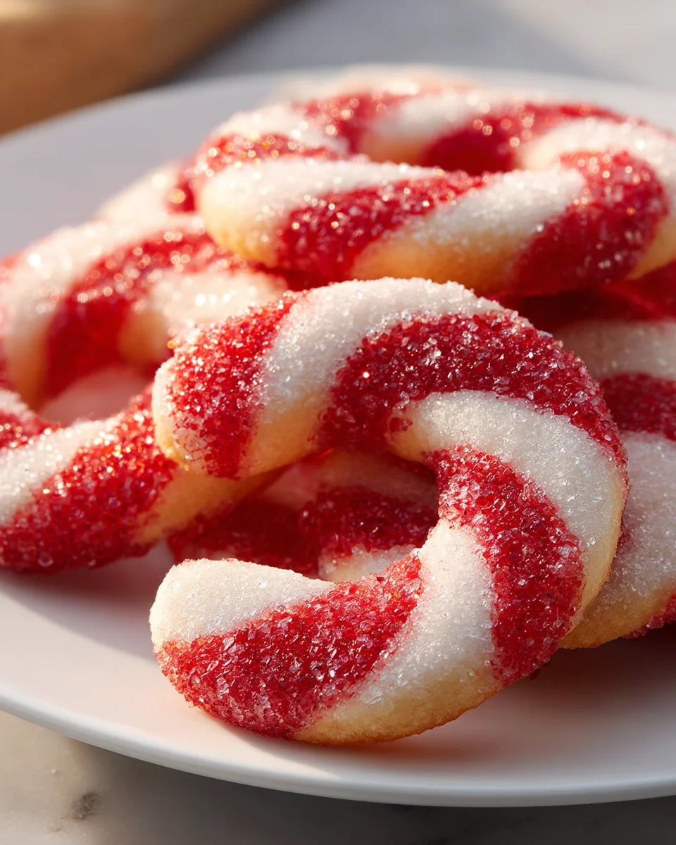 Festive Candy Cane Cookies: Irresistibly Tender & Striped