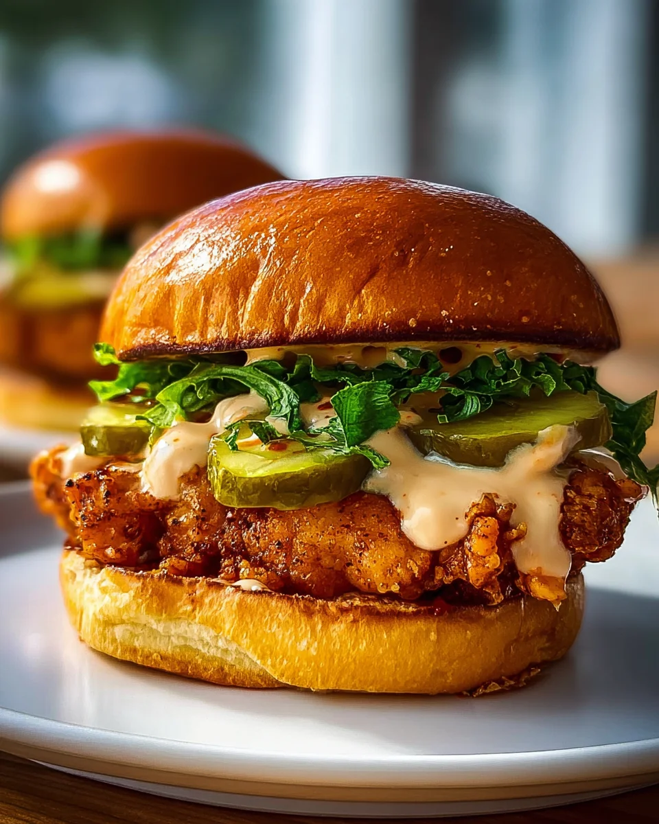 Best Spicy Chicken Sandwich with Creamy Sauce Recipe