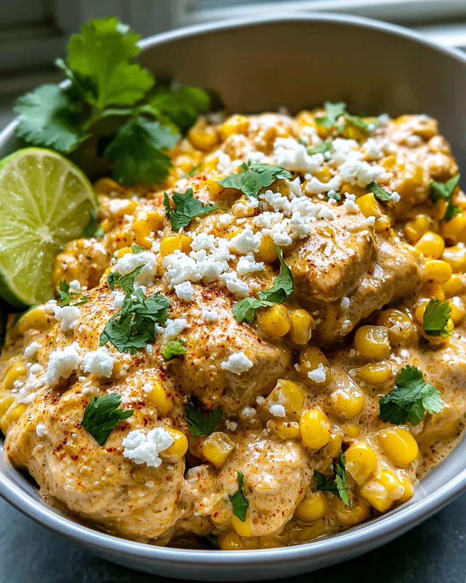 Delicious Slow Cooker Street Corn Chicken Recipe to Try!