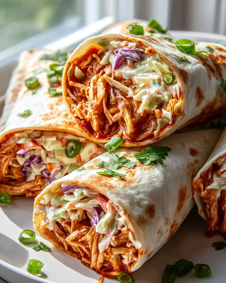 Delicious BBQ Chicken Coleslaw Wraps for Easy Meals!