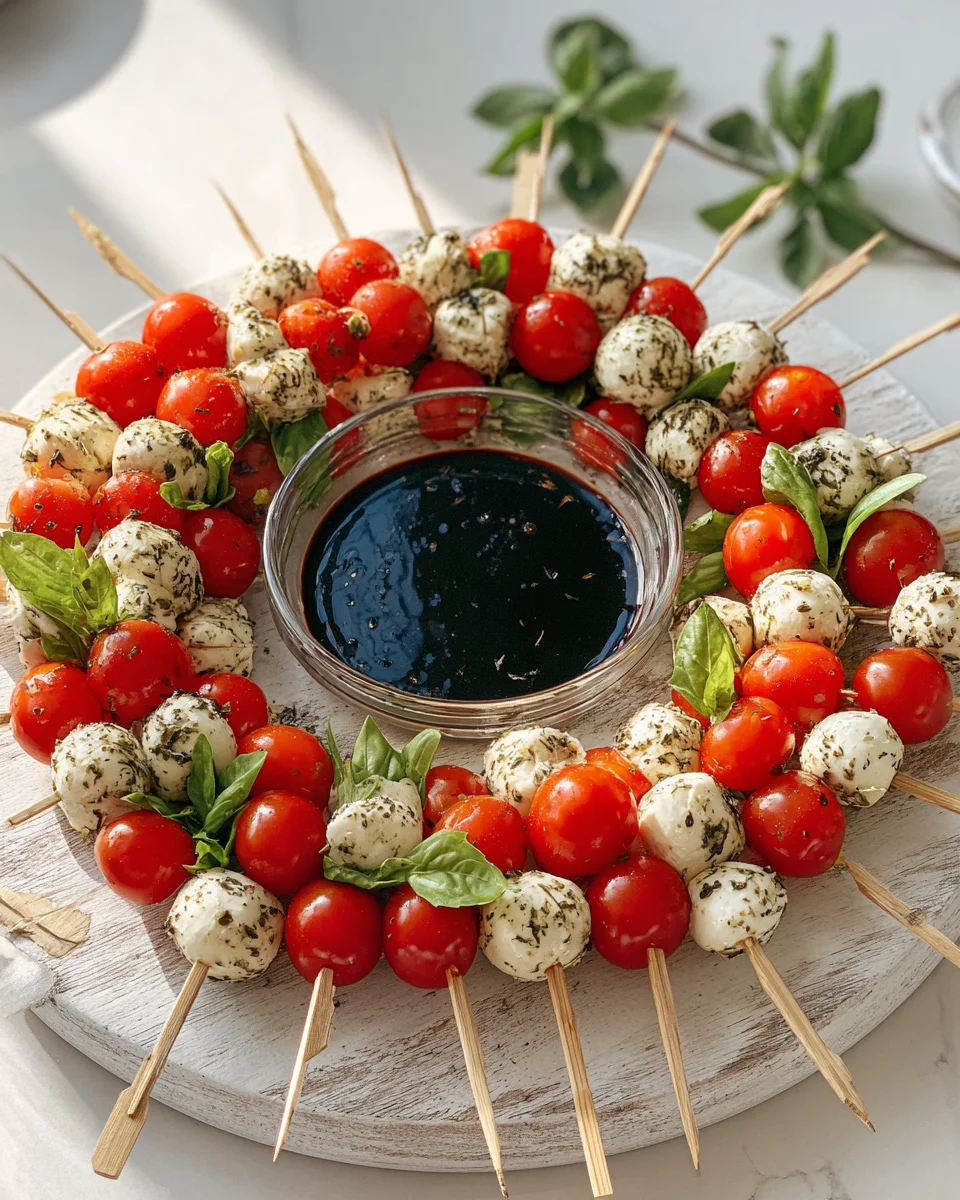 Christmas Caprese Wreath