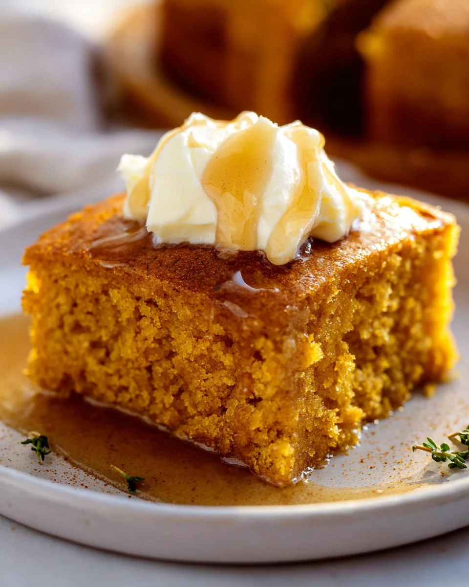 Best Pumpkin Cornbread + Cinnamon Honey Butter Treat