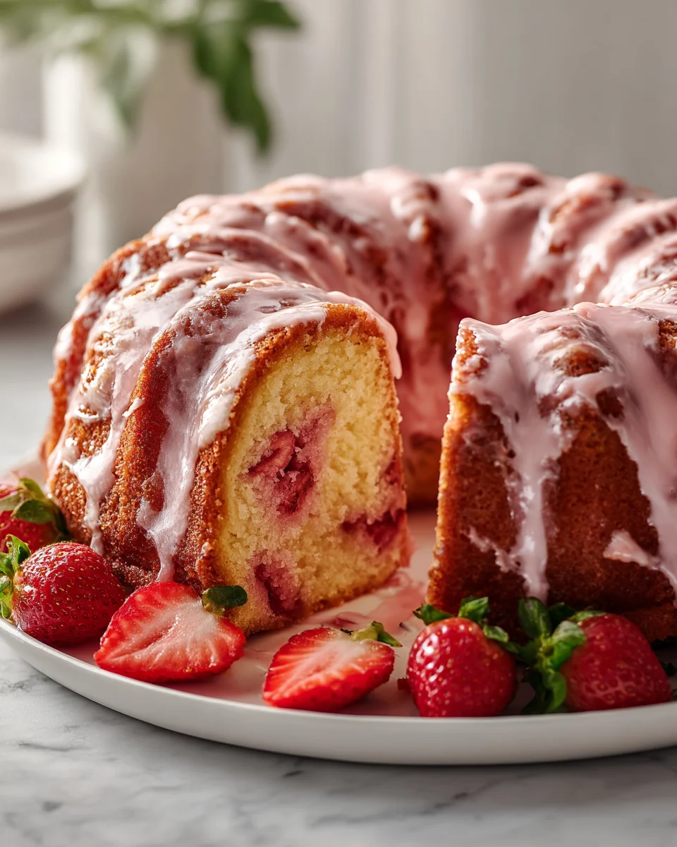 Indulge in Strawberry Milkshake Pound Cake - A Must-Try!