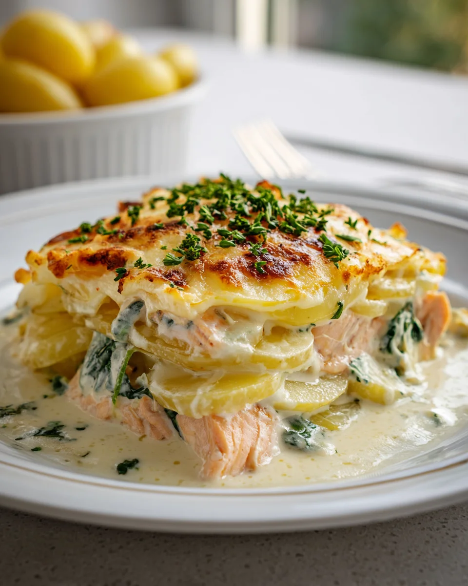 Tender Salmon Casserole with Potatoes - Delicious & Easy Recipe
