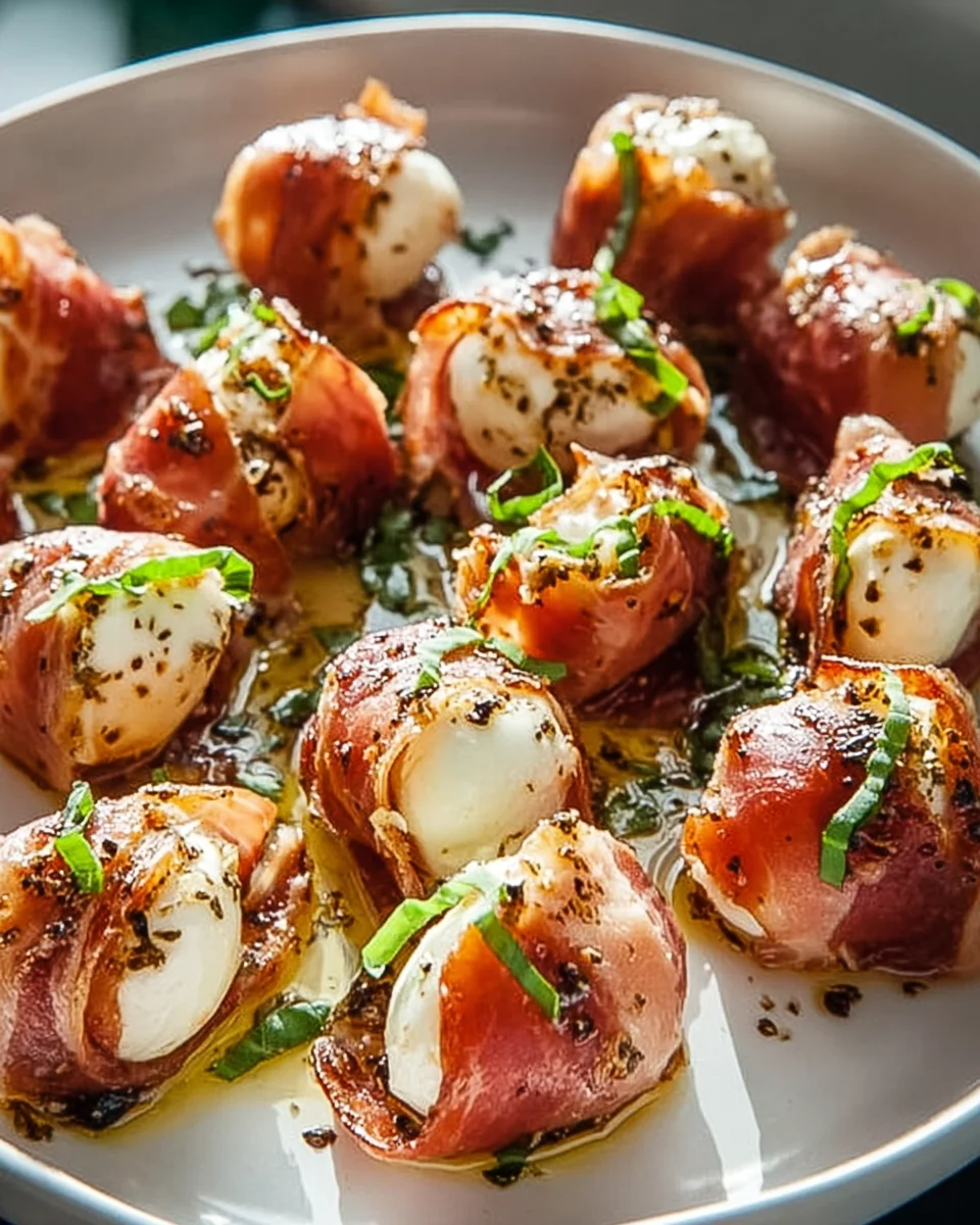 Beef Prosciutto Wrapped Mozzarella Bites: Irresistible Appetizer