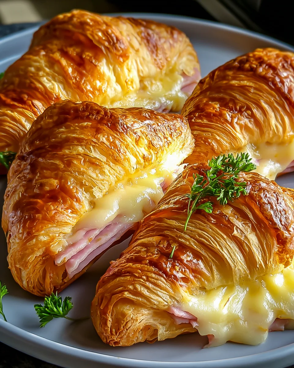Irresistible Air Fryer Beef Ham Cheese Croissants Recipe