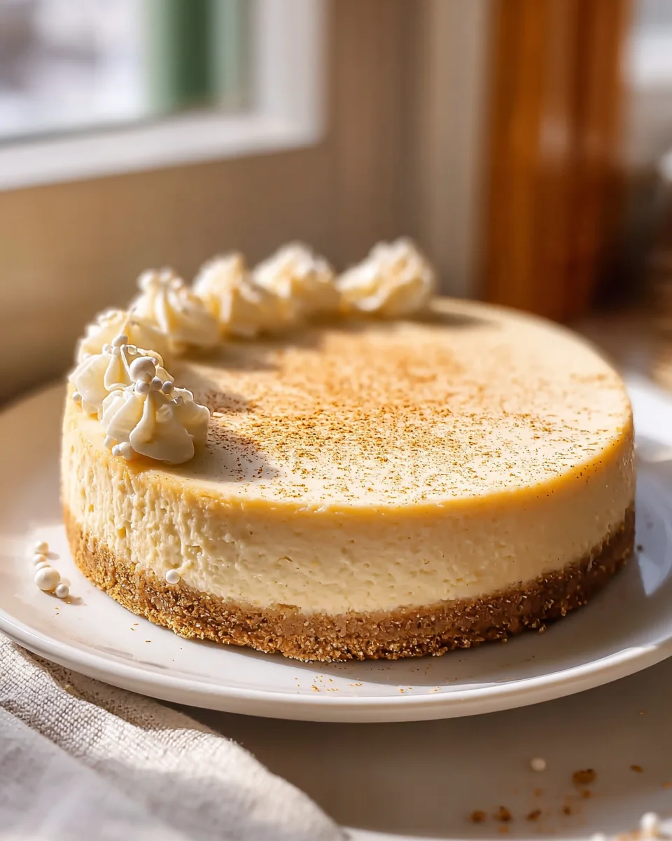 Creamy Nutmeg Eggnog Cheesecake Recipe – Holiday Delight!