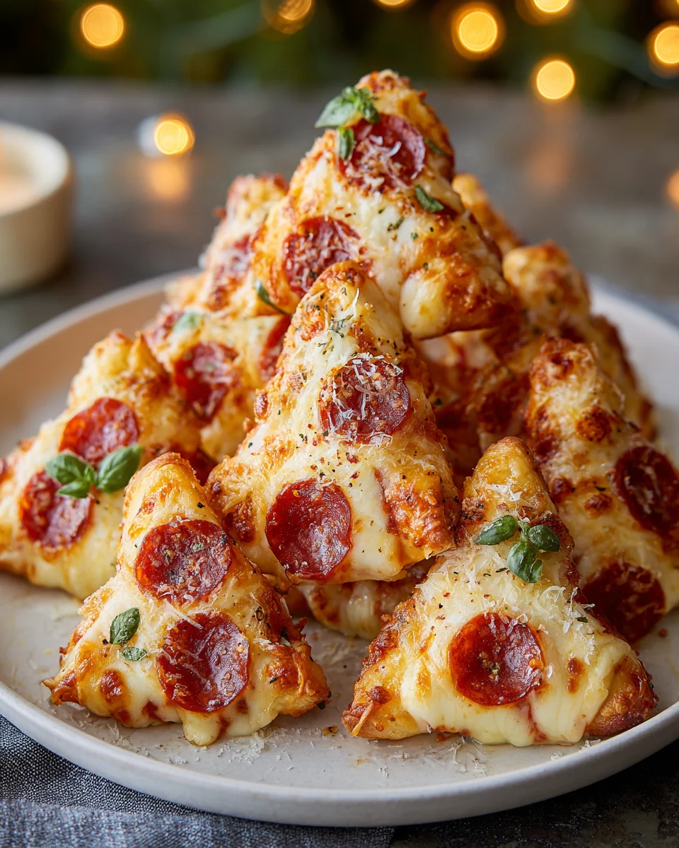 Festive Christmas Pizza Bites: Easy Beef Party Appetizers!