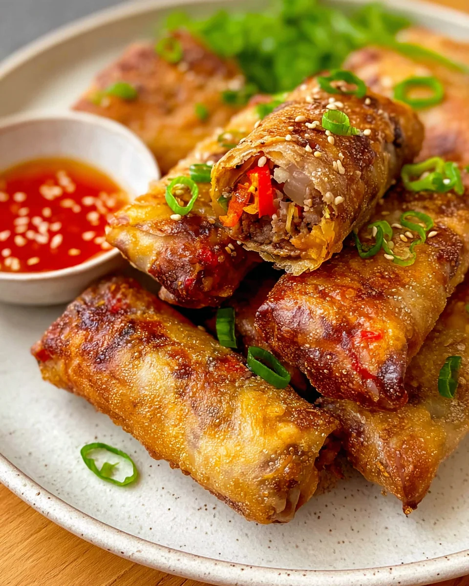 Crispy Airfryer Fruehlingsrollen Recipe with Beef Delight