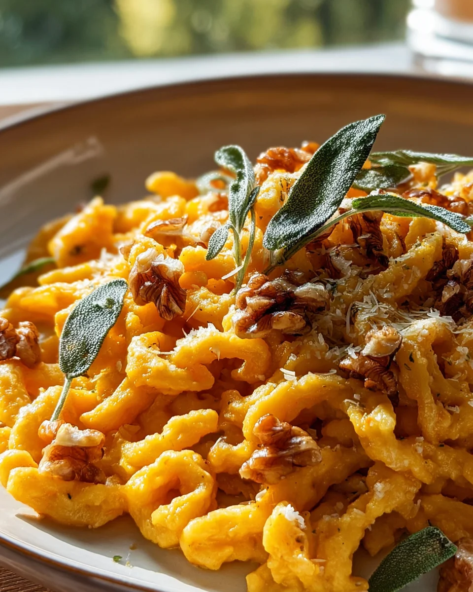 Pumpkin Spaetzle with Walnut and Sage – A Flavorful Delight