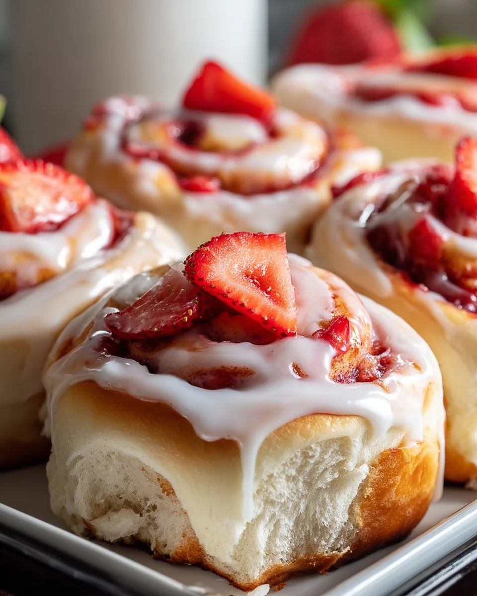 Decadent Strawberry Cheesecake Cinnabon Roll Recipe