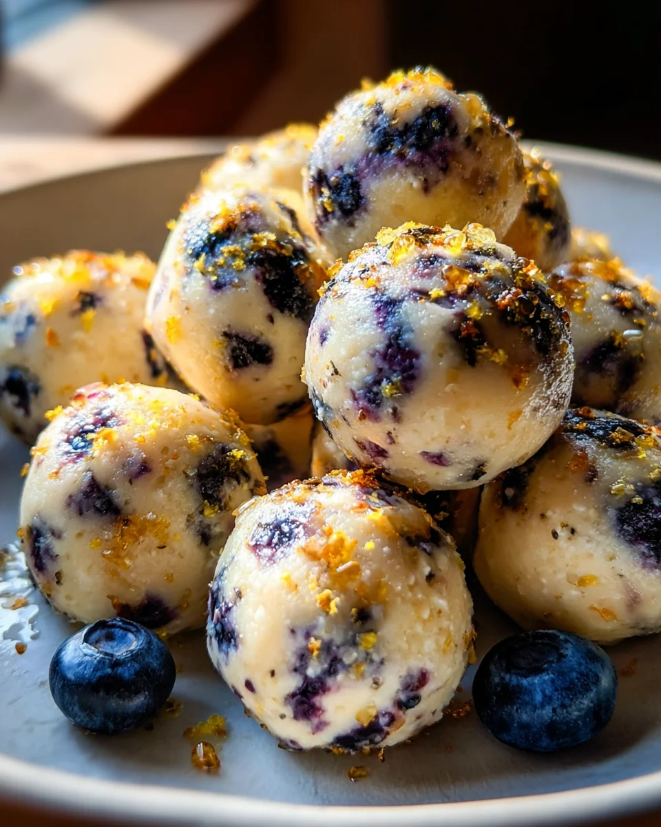 Lemon Blueberry Cottage Cheese Protein Bites Recipe Delight