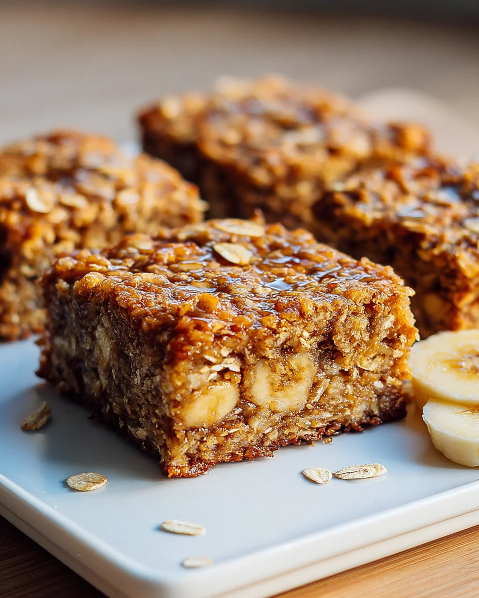Irresistible Healthy Banana Oatmeal Bars for Snacking