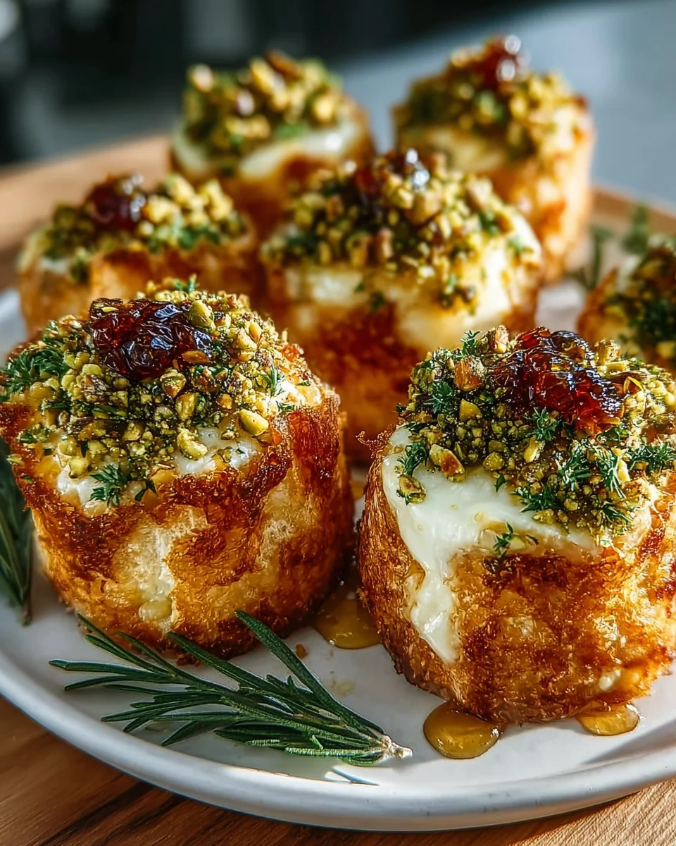 Savory Pistachio Crusted Brie Bites: Gourmet Appetizer Bliss