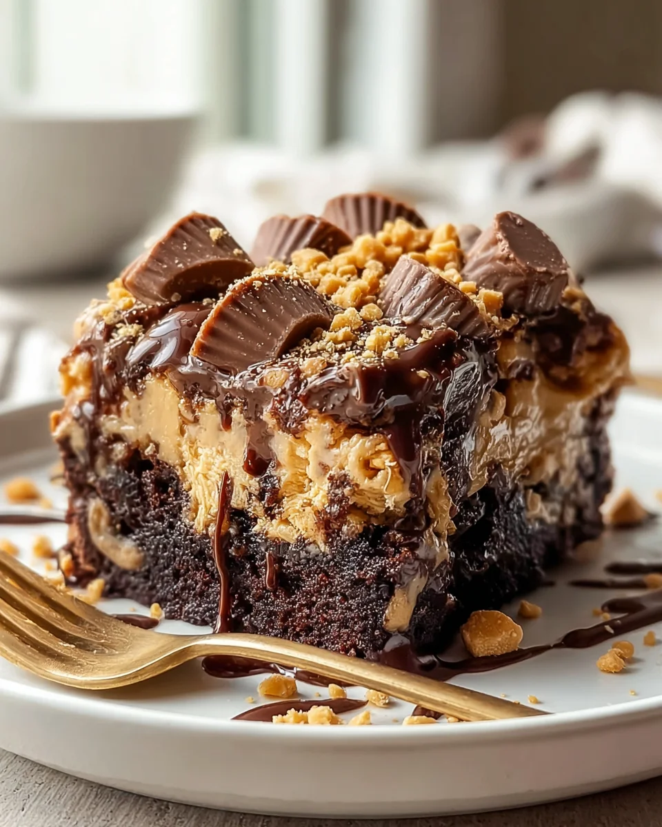Easy Peanut Butter Cup Dump Cake - Delicious Dessert Recipe