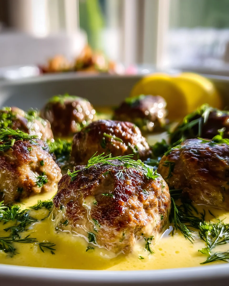 Softest Greek Meatballs in Lemon Sauce - Juicy Delight!
