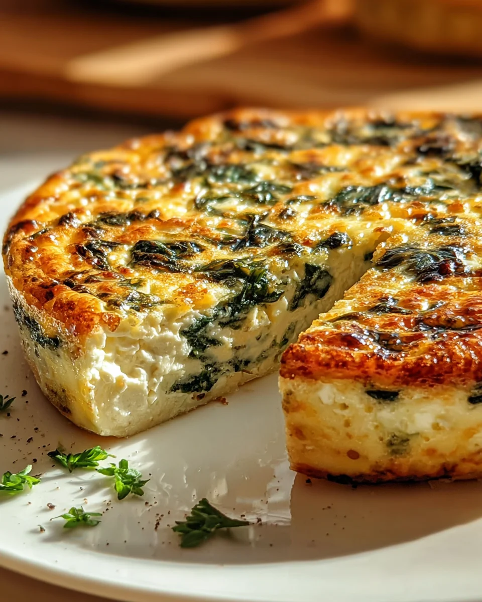 Irresistible Crustless Quiche with Cottage Cheese & Spinach