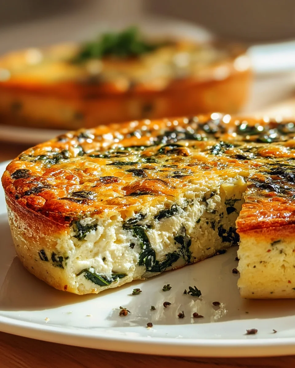 Irresistible Crustless Quiche with Cottage Cheese & Spinach