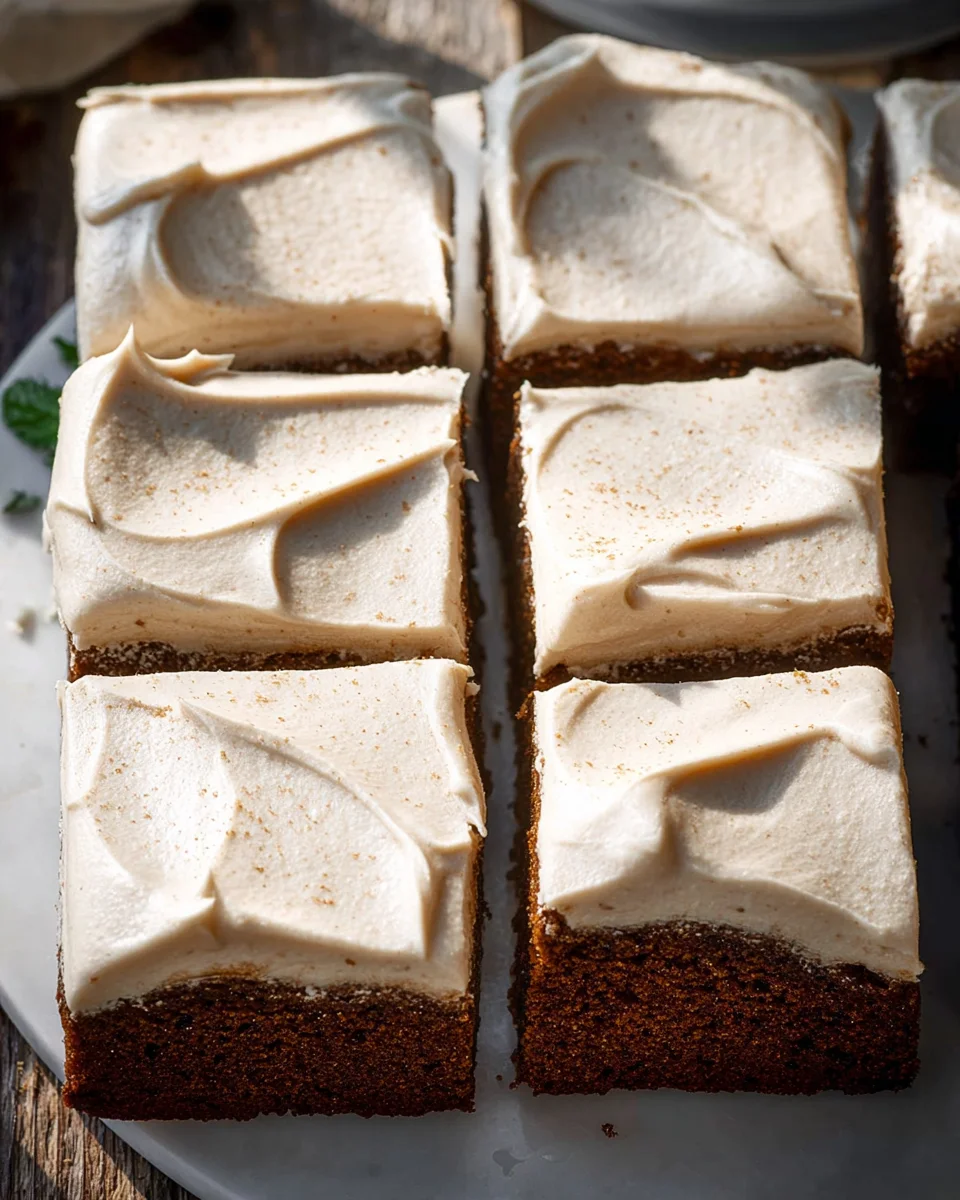 Frosted Gingerbread Brownies: A Festive Non-Alcoholic Treat