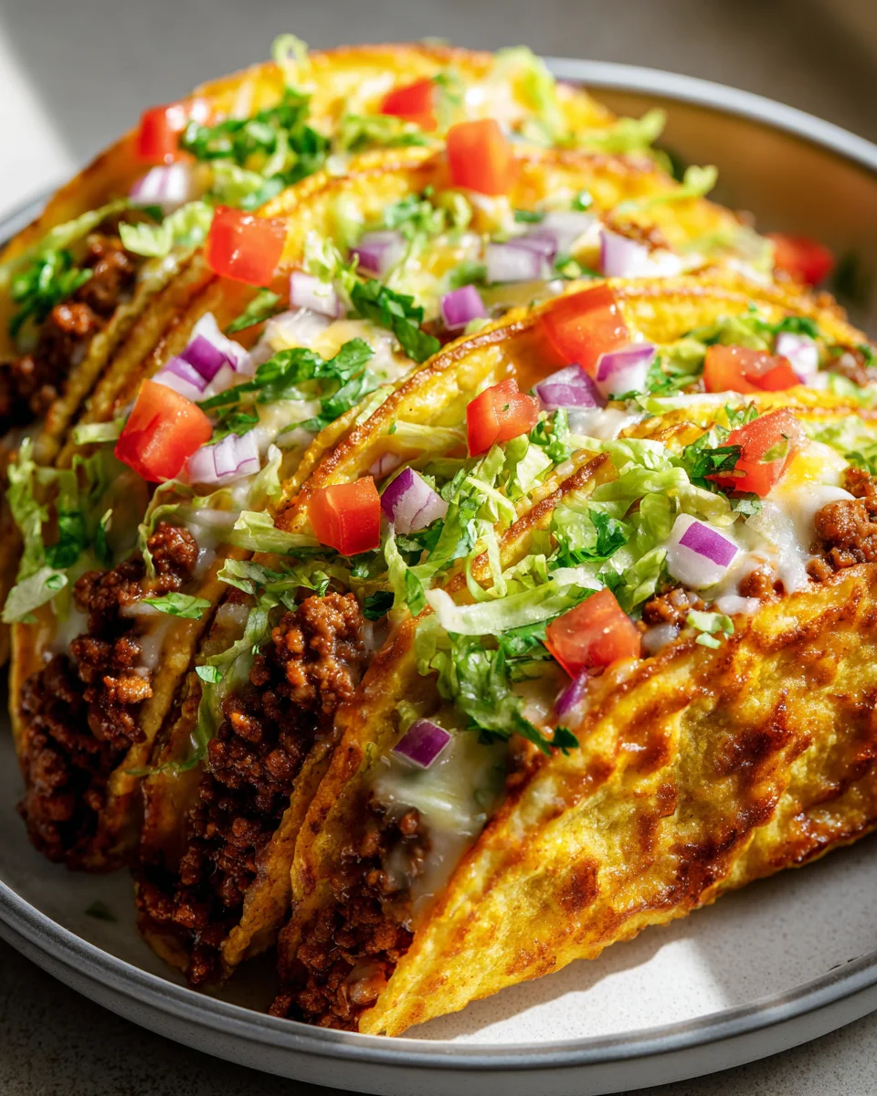 Crispy Oven Baked Cheesy Tacos - Loaded and Delicious!