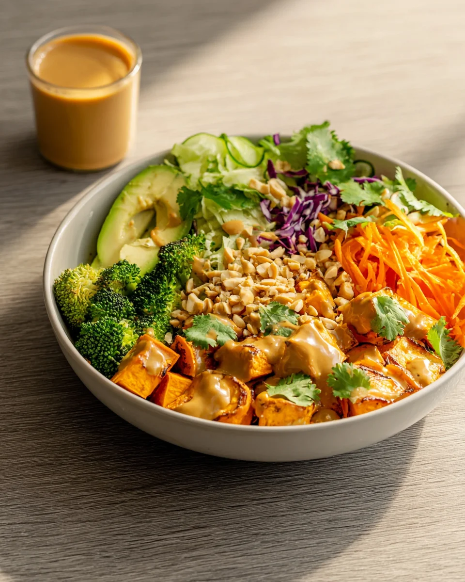 Delicious Thai Peanut Sweet Potato Buddha Bowl Recipe