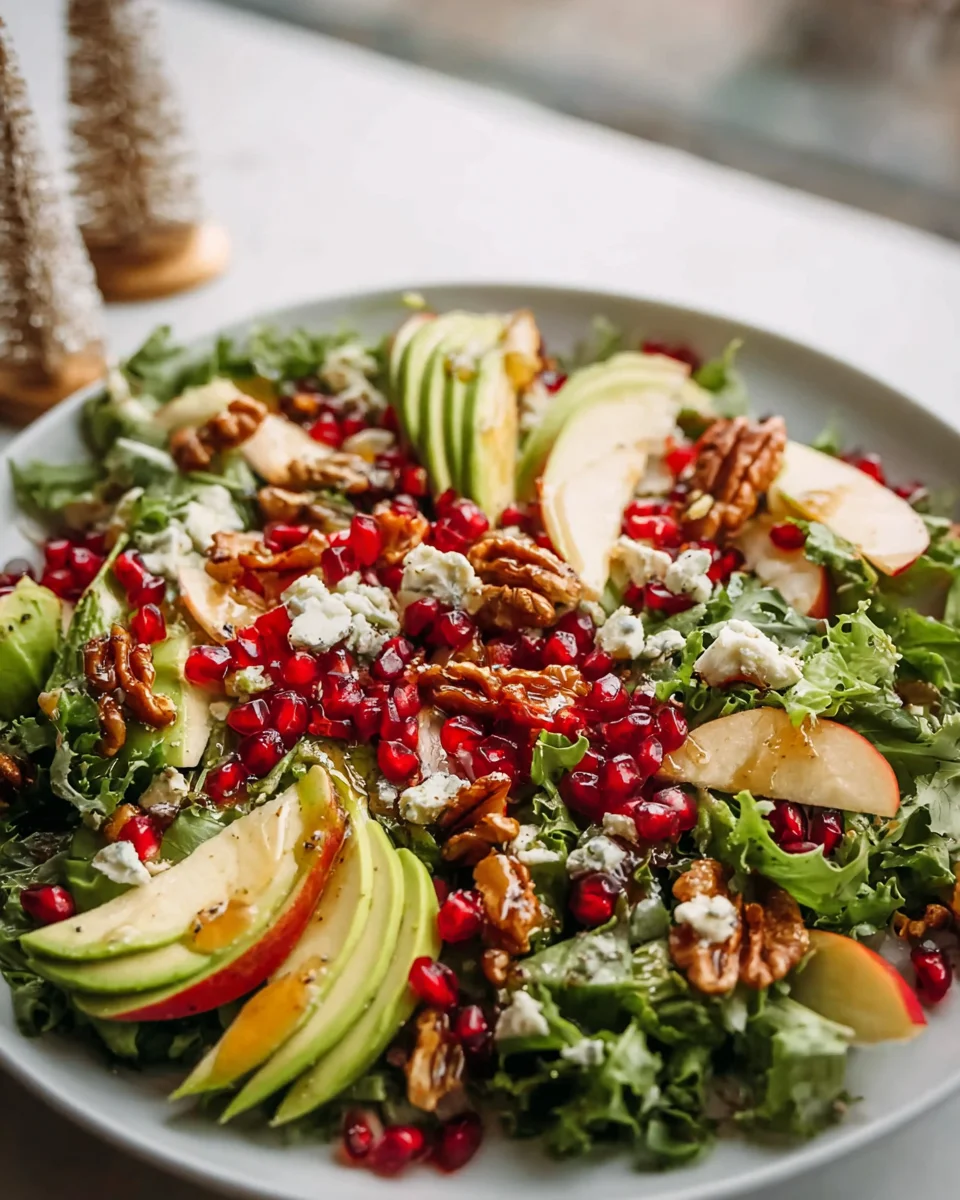 Delicious Pomegranate Christmas Salad - Honey Mustard!