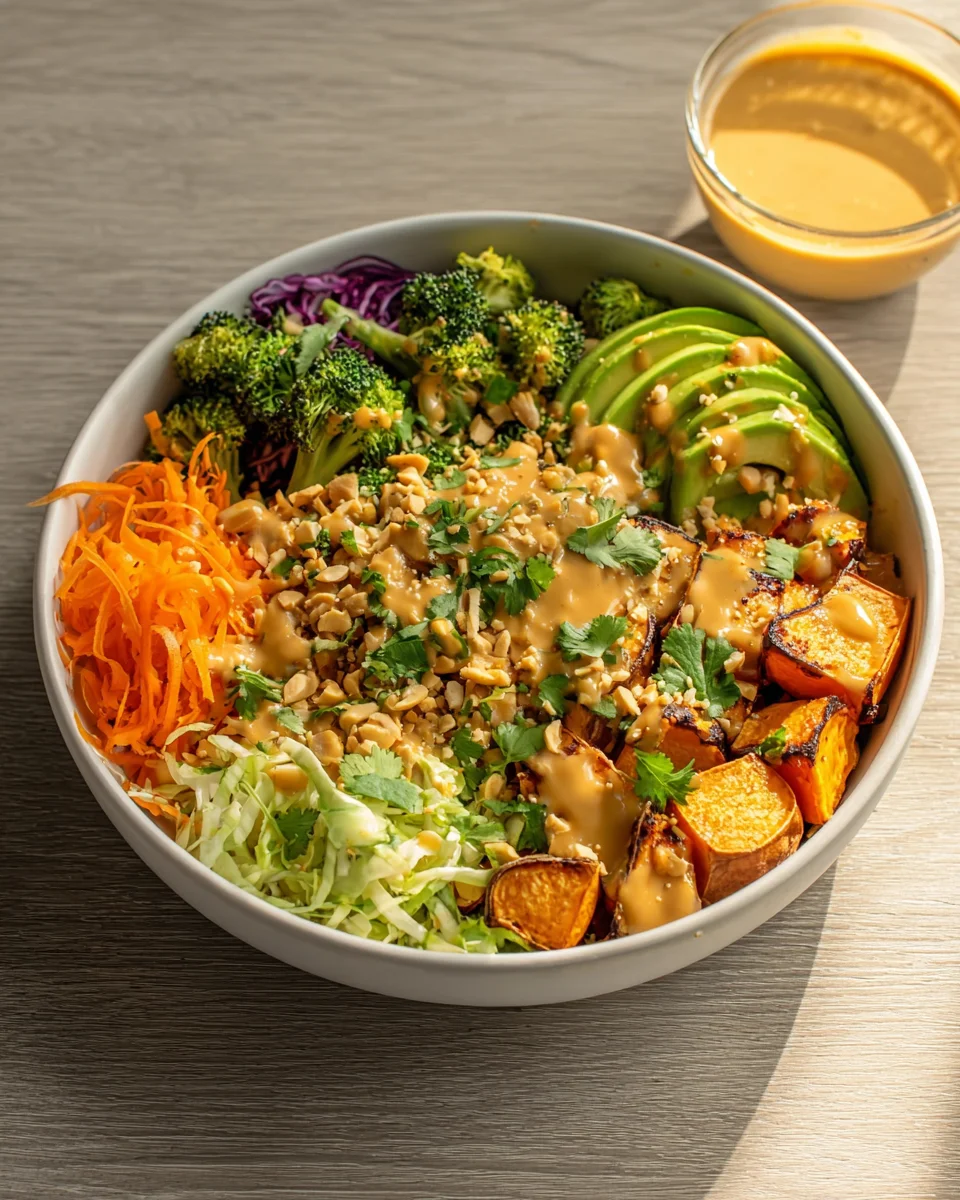 Delicious Thai Peanut Sweet Potato Buddha Bowl Recipe