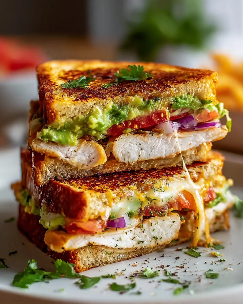 Delicious Chicken Avocado Melt Sandwich Recipe to Savor!