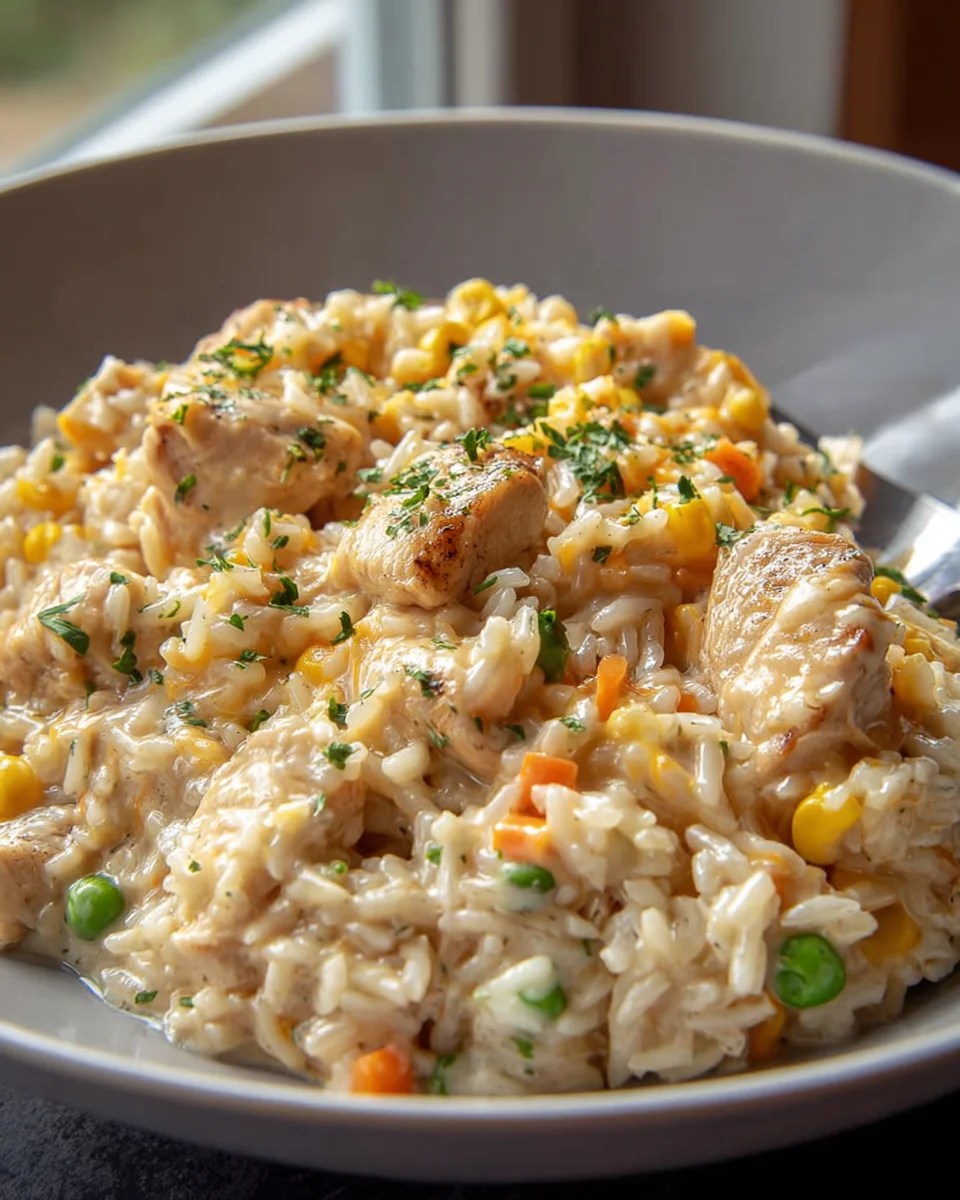 Delicious Instant Pot Creamy Chicken and Rice Recipe!
